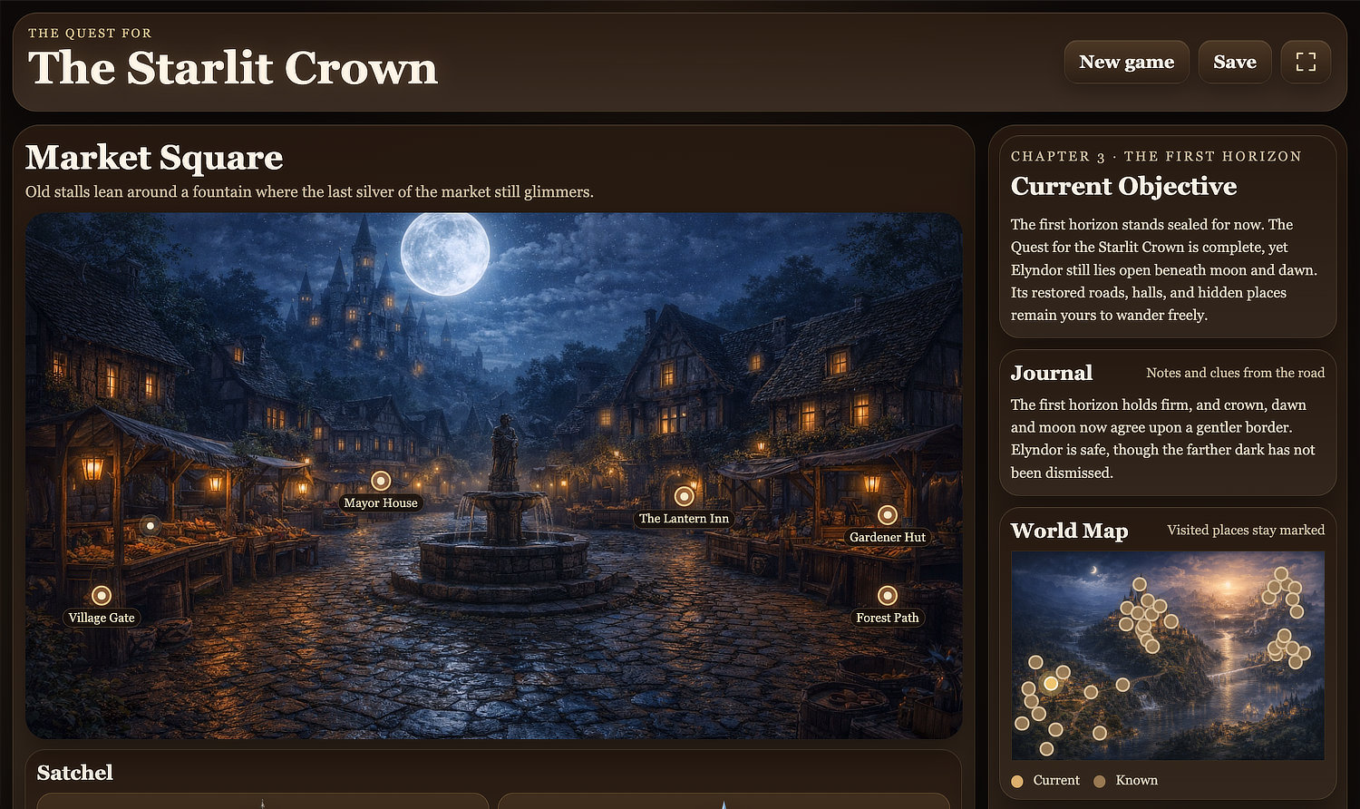 Screenshot of The Quest for the Starlit Crown